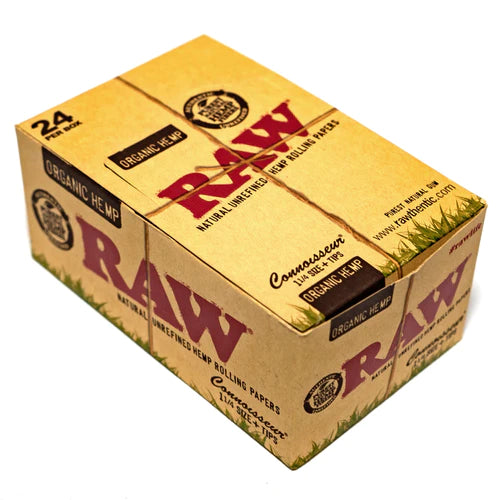 RAW Organic Hemp Connoisseur 1 1/4 - 24 Pack Box