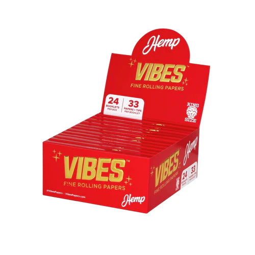 Vibes Hemp King 33 Paper Booklet 24ct per Box