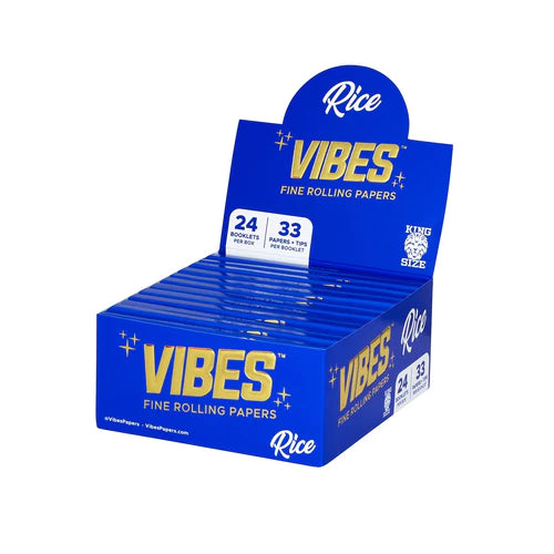 Vibes Rice King 33 Paper Booklet 24ct per Box