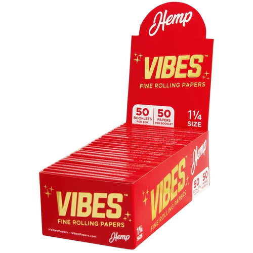 Vibes Hemp 1 1/4 50 Paper Booklet 50ct per Box